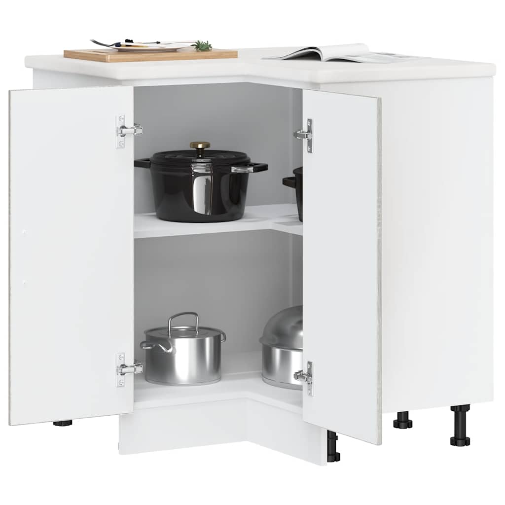 vidaXL Kitchen Corner Base Cabinet "Porto" Grey Sonoma Engineered Wood
