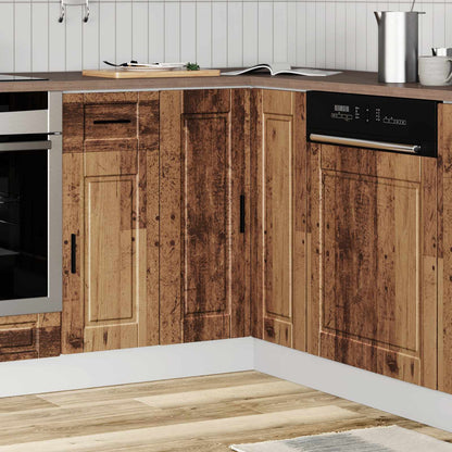 vidaXL Kitchen Corner Base Cabinet "Porto" Old Wood Engineered Wood