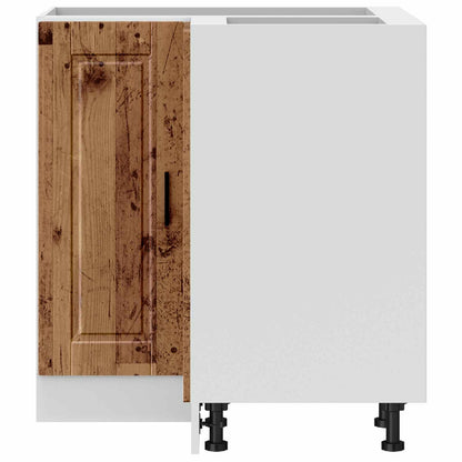vidaXL Kitchen Corner Base Cabinet "Porto" Old Wood Engineered Wood