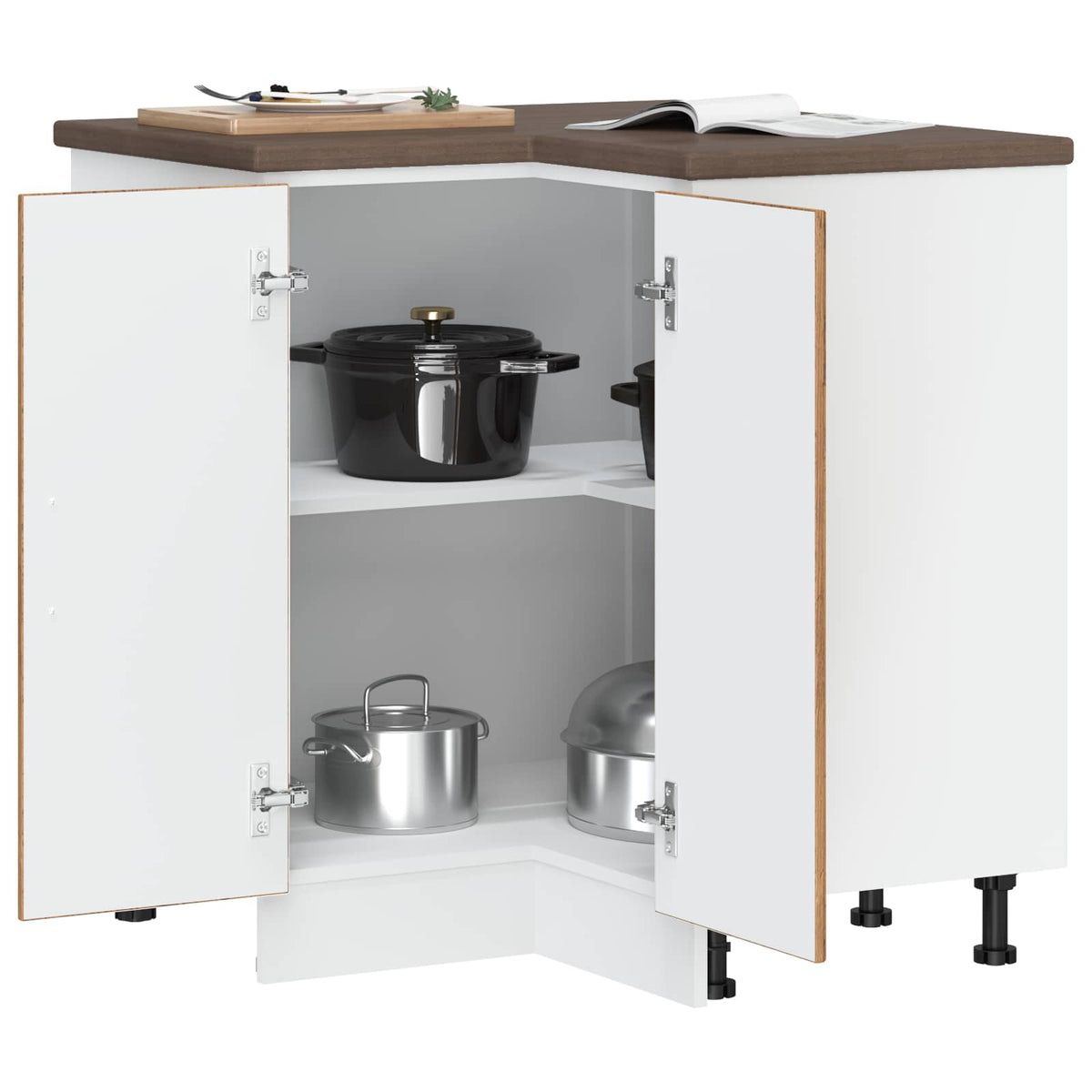 vidaXL Kitchen Corner Base Cabinet "Porto" Old Wood Engineered Wood
