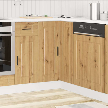 vidaXL Kitchen Corner Base Cabinet "Porto" Artisan Oak Engineered Wood