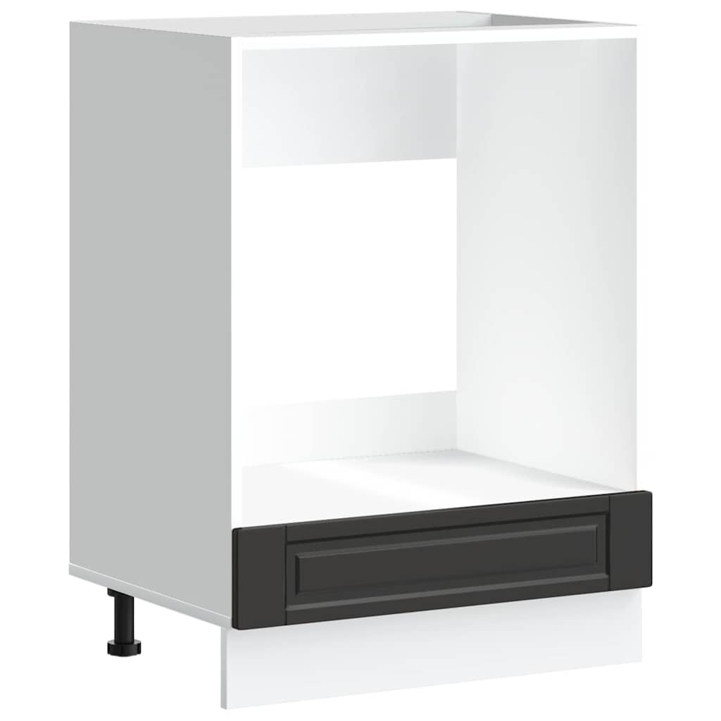 vidaXL Oven Cabinet "Porto" Black Engineered Wood