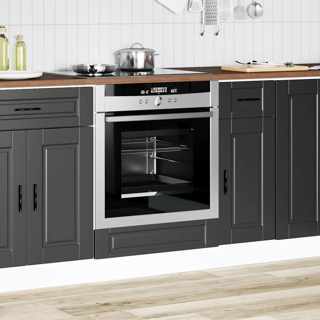 vidaXL Oven Cabinet "Porto" Black Engineered Wood