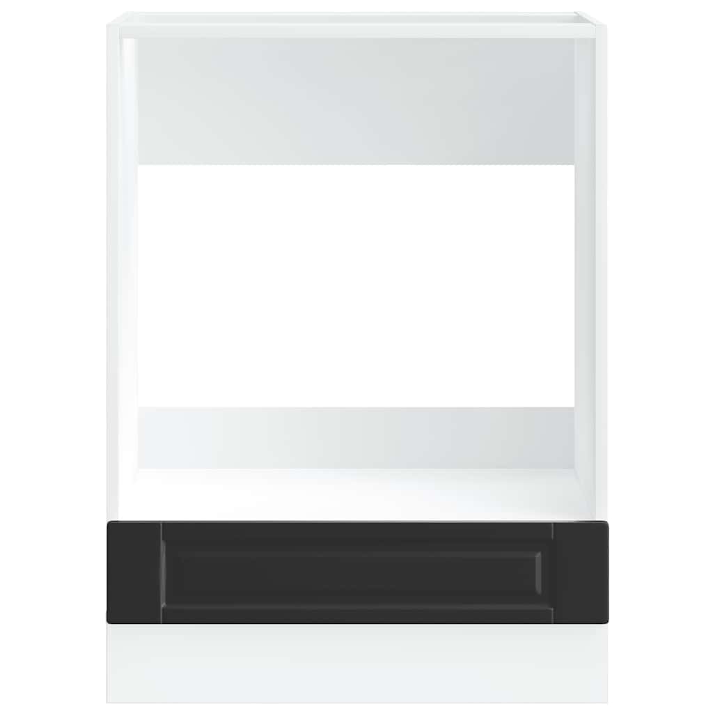 vidaXL Oven Cabinet "Porto" Black Engineered Wood