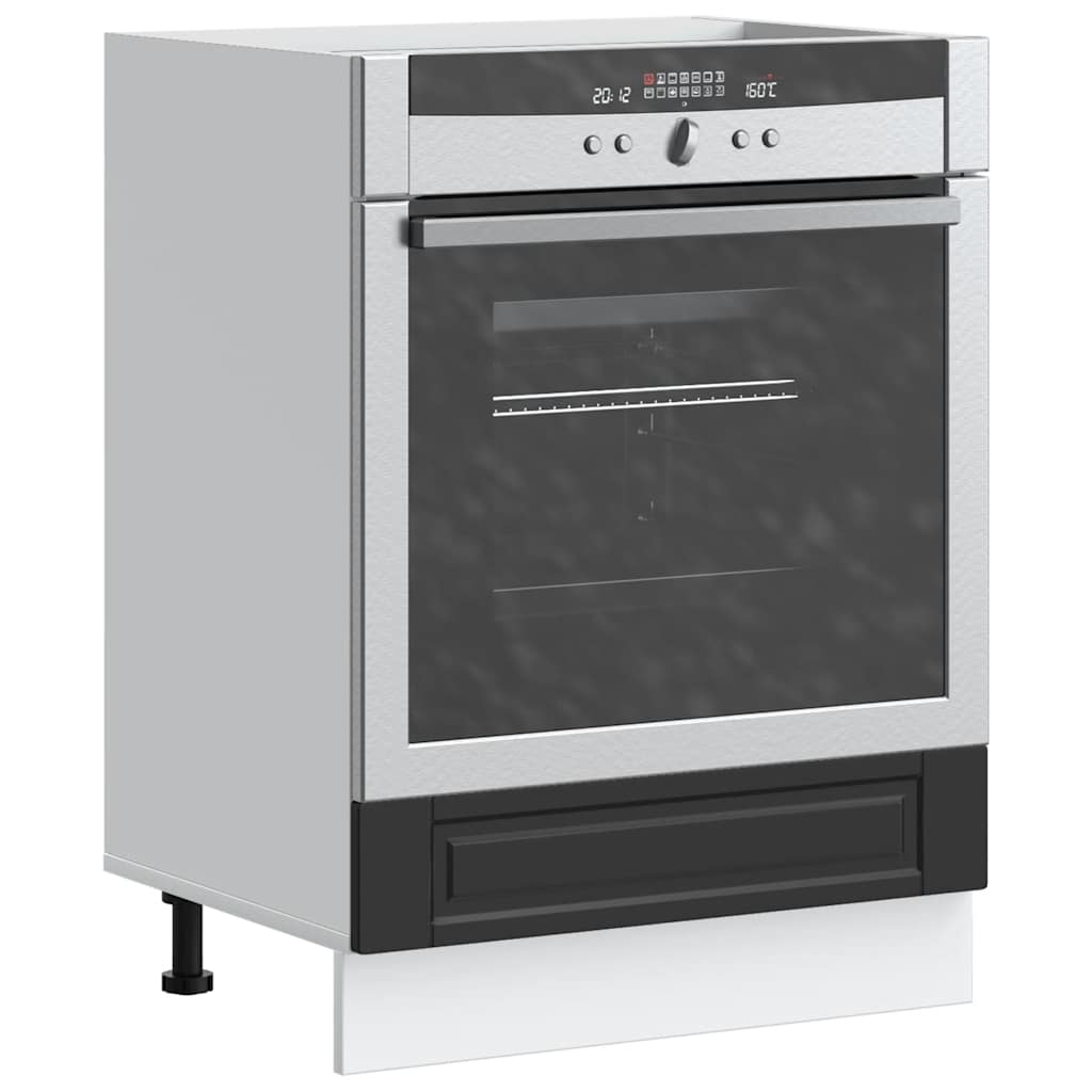 vidaXL Oven Cabinet "Porto" Black Engineered Wood