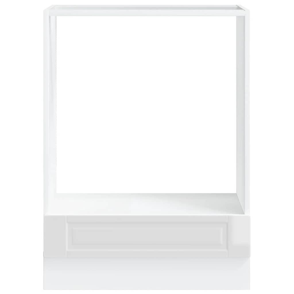 vidaXL Oven Cabinet "Porto" High Gloss White Engineered Wood
