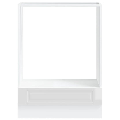 vidaXL Oven Cabinet "Porto" High Gloss White Engineered Wood