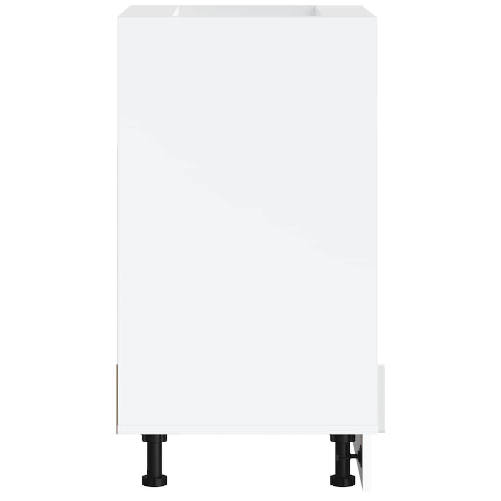 vidaXL Oven Cabinet "Porto" High Gloss White Engineered Wood