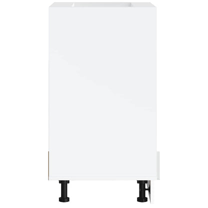 vidaXL Oven Cabinet "Porto" High Gloss White Engineered Wood