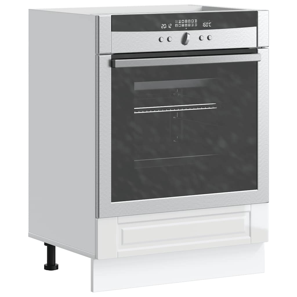 vidaXL Oven Cabinet "Porto" High Gloss White Engineered Wood