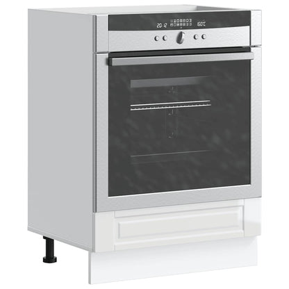 vidaXL Oven Cabinet "Porto" High Gloss White Engineered Wood