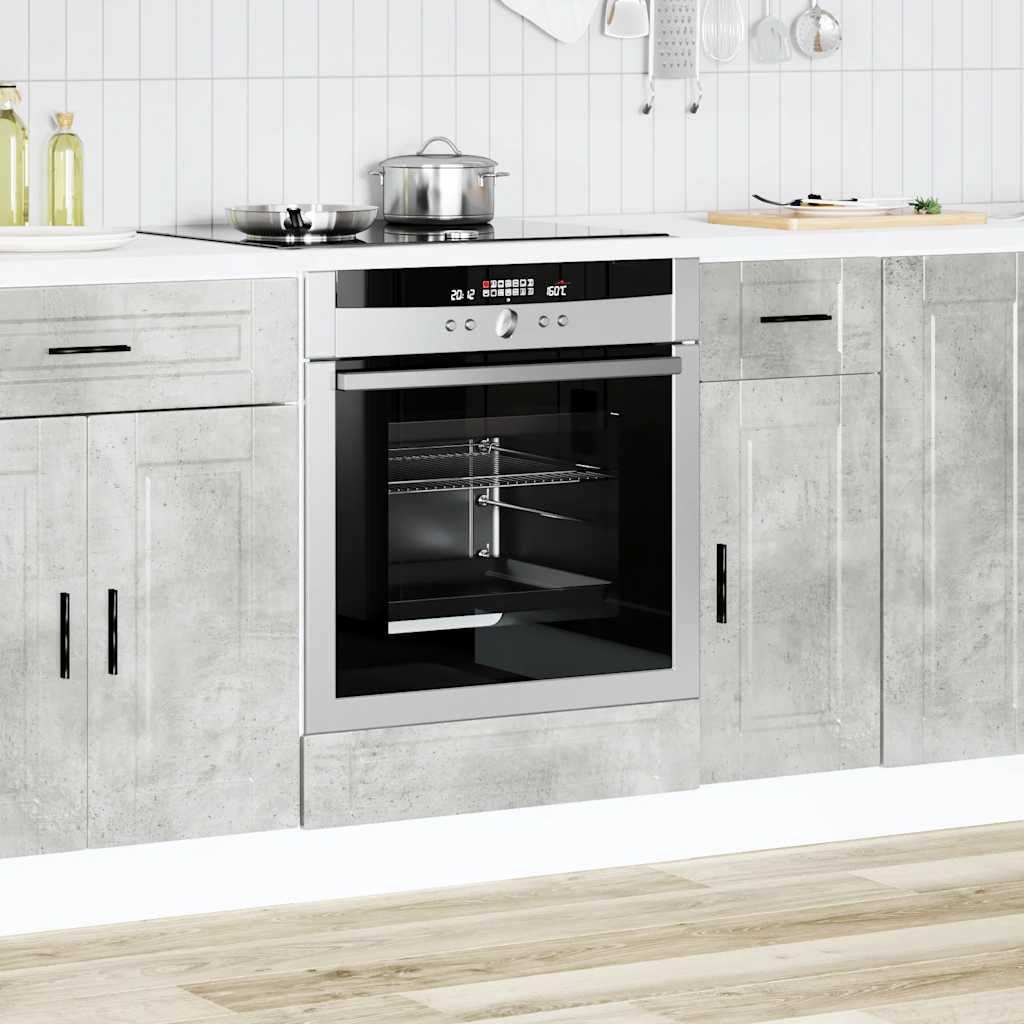 vidaXL Oven Cabinet "Porto" Concrete Grey Engineered Wood