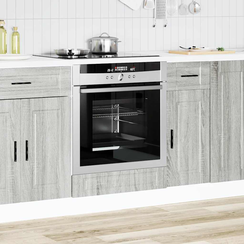 vidaXL Oven Cabinet "Porto" Grey Sonoma Engineered Wood