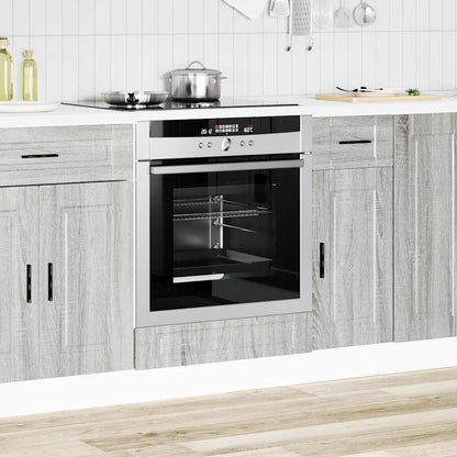 vidaXL Oven Cabinet "Porto" Grey Sonoma Engineered Wood