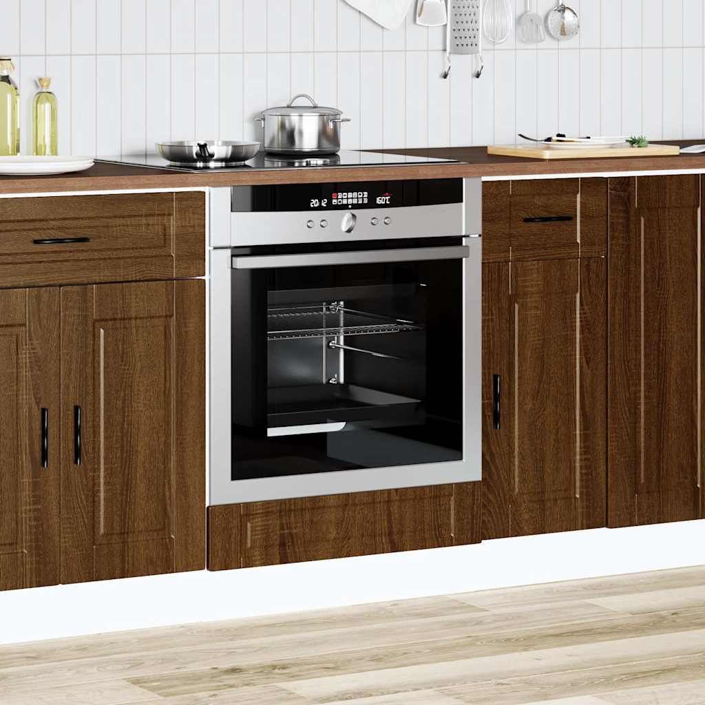 vidaXL Oven Cabinet "Porto" Brown Oak Engineered Wood