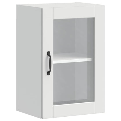 vidaXL Kitchen Wall Cabinet with Glass Door "Porto" White