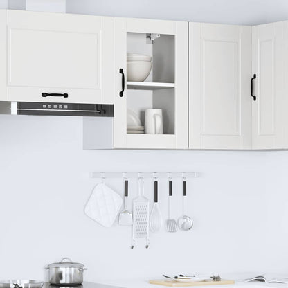 vidaXL Kitchen Wall Cabinet with Glass Door "Porto" White