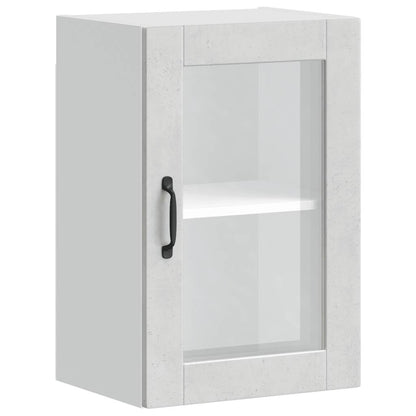vidaXL Kitchen Wall Cabinet with Glass Door Porto Concrete Grey