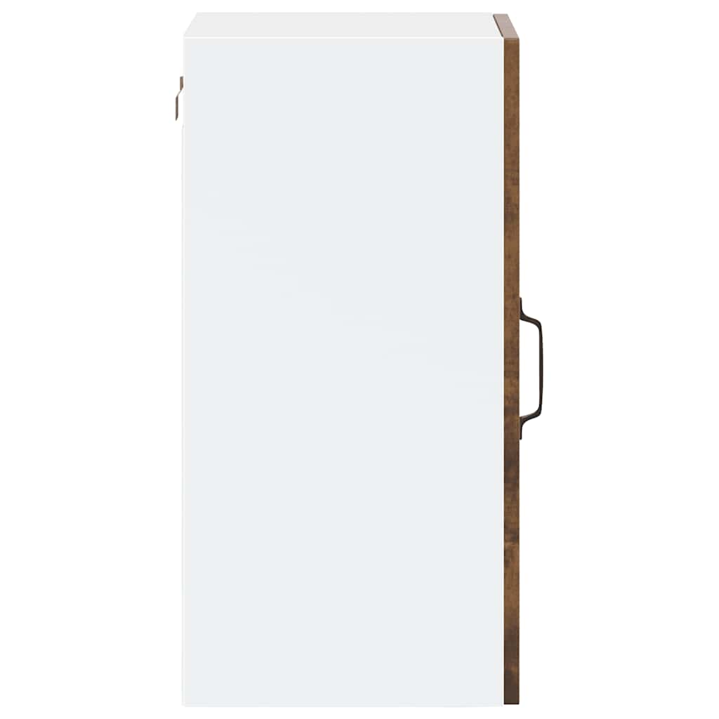 vidaXL Kitchen Wall Cabinet with Glass Door "Porto" Smoked Oak