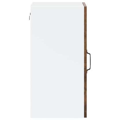 vidaXL Kitchen Wall Cabinet with Glass Door "Porto" Smoked Oak
