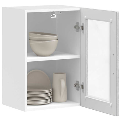vidaXL Kitchen Wall Cabinet with Glass Door Porto Grey Sonoma