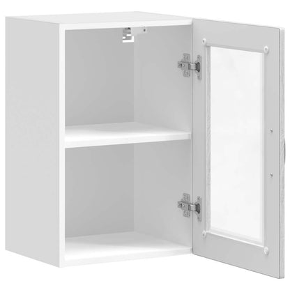 vidaXL Kitchen Wall Cabinet with Glass Door Porto Grey Sonoma