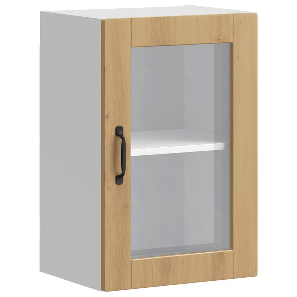 vidaXL Kitchen Wall Cabinet with Glass Door Porto Artisan Oak