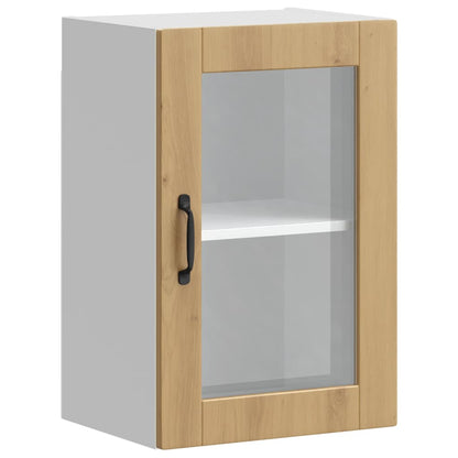 vidaXL Kitchen Wall Cabinet with Glass Door "Porto" Artisan Oak