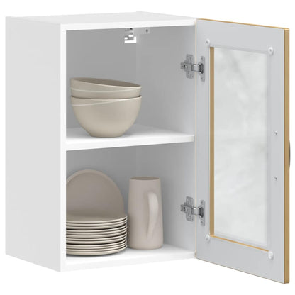 vidaXL Kitchen Wall Cabinet with Glass Door Porto Artisan Oak