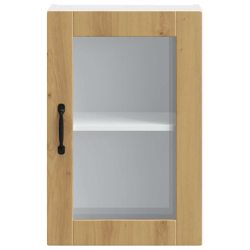 vidaXL Kitchen Wall Cabinet with Glass Door "Porto" Artisan Oak