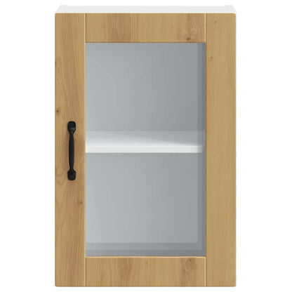 vidaXL Kitchen Wall Cabinet with Glass Door "Porto" Artisan Oak
