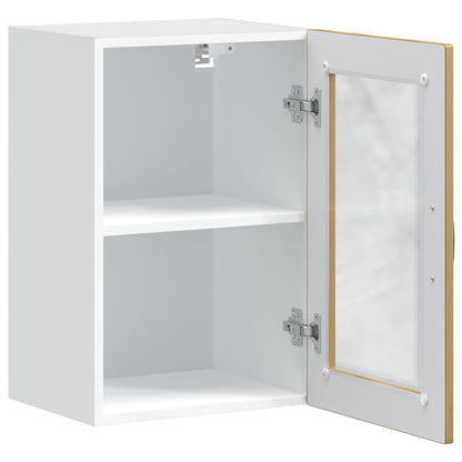 vidaXL Kitchen Wall Cabinet with Glass Door Porto Artisan Oak