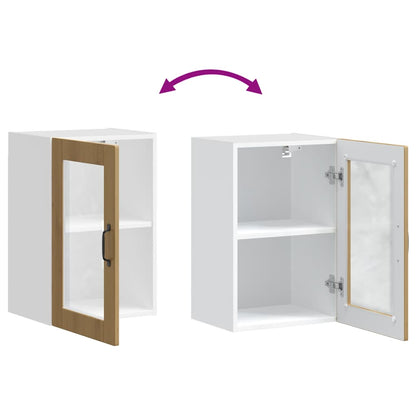 vidaXL Kitchen Wall Cabinet with Glass Door Porto Artisan Oak