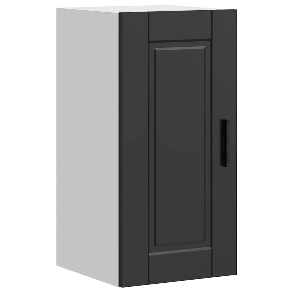 vidaXL Kitchen Wall Cabinet "Porto" Black Engineered Wood