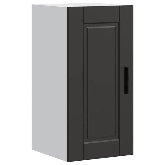 vidaXL Kitchen Wall Cabinet "Porto" Black Engineered Wood