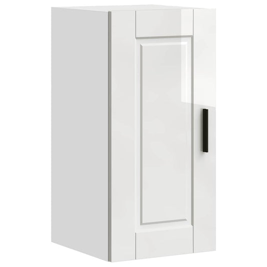 vidaXL Kitchen Wall Cabinet "Porto" High Gloss White Engineered Wood
