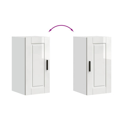 vidaXL Kitchen Wall Cabinet Porto High Gloss White Engineered Wood