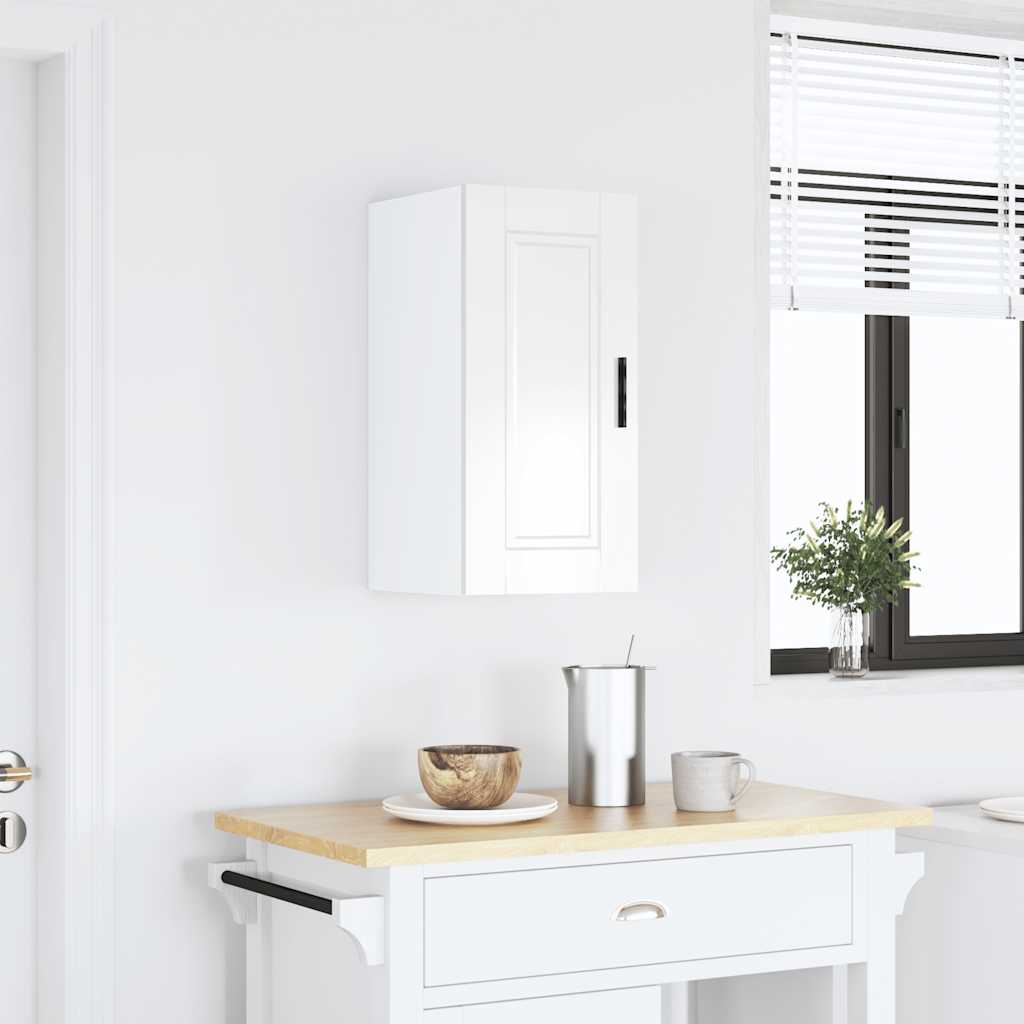 vidaXL Kitchen Wall Cabinet Porto High Gloss White Engineered Wood