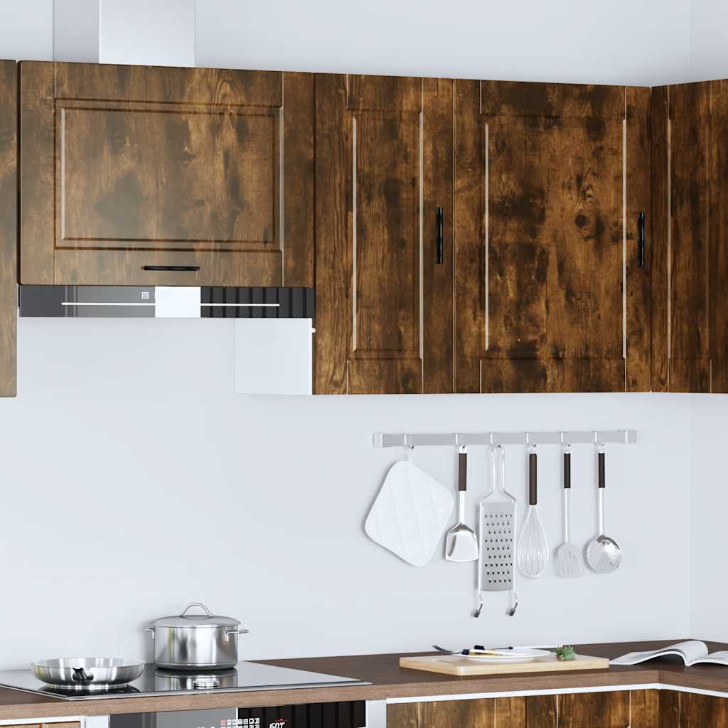 vidaXL Kitchen Wall Cabinet "Porto" Smoked Oak Engineered Wood