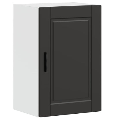 vidaXL Kitchen Wall Cabinet "Porto" Black Engineered Wood