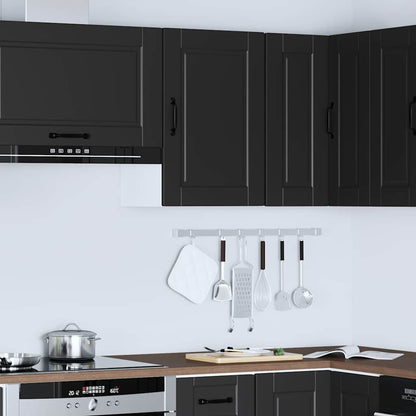 vidaXL Kitchen Wall Cabinet "Porto" Black Engineered Wood