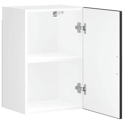 vidaXL Kitchen Wall Cabinet "Porto" Black Engineered Wood