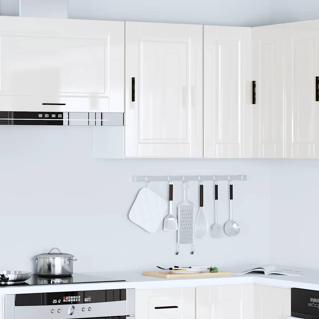 vidaXL Kitchen Wall Cabinet Porto High Gloss White Engineered Wood
