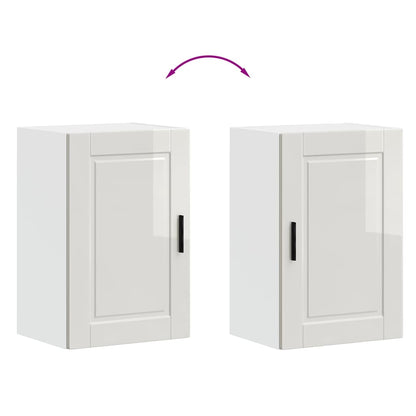 vidaXL Kitchen Wall Cabinet Porto High Gloss White Engineered Wood