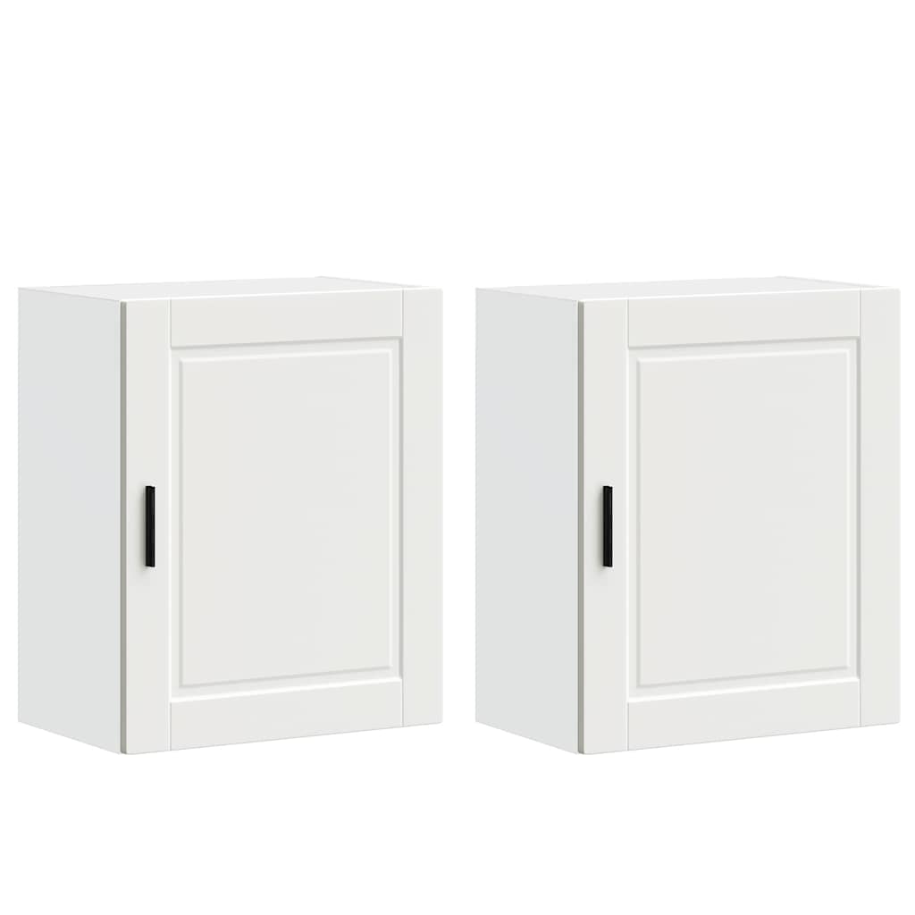 vidaXL Kitchen Wall Cabinets 2 pcs "Porto" White Engineered Wood