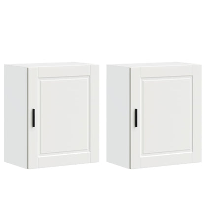 vidaXL Kitchen Wall Cabinets 2 pcs "Porto" White Engineered Wood