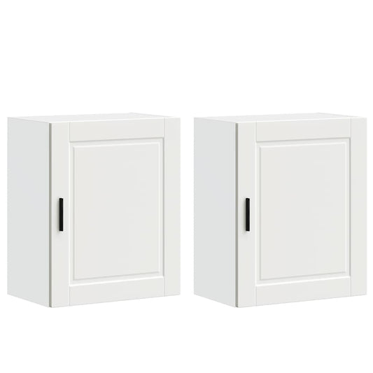 vidaXL Kitchen Wall Cabinets 2 pcs Porto White Engineered Wood
