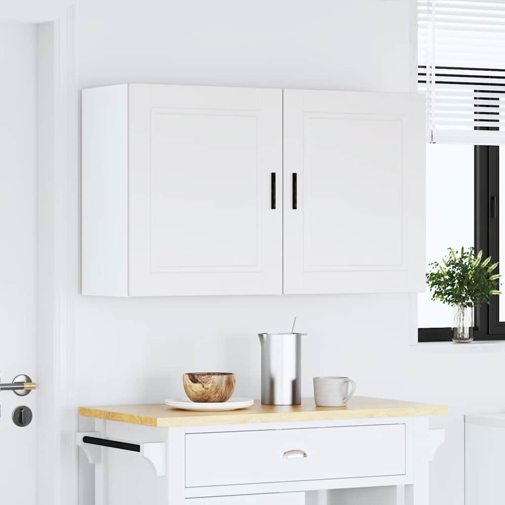 vidaXL Kitchen Wall Cabinets 2 pcs "Porto" White Engineered Wood