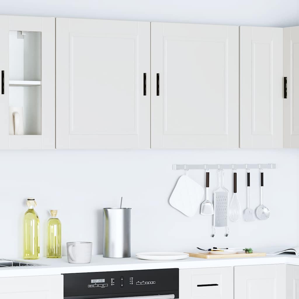 vidaXL Kitchen Wall Cabinets 2 pcs "Porto" White Engineered Wood