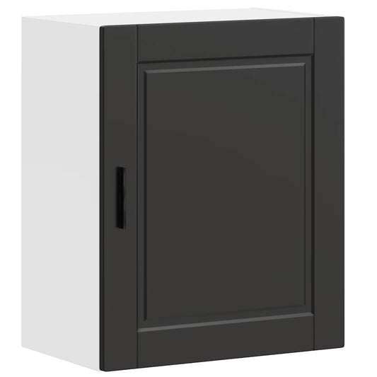 vidaXL Kitchen Wall Cabinet "Porto" Black Engineered Wood